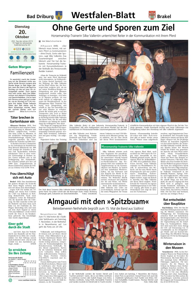 Westfalenblatt 20.10.2015